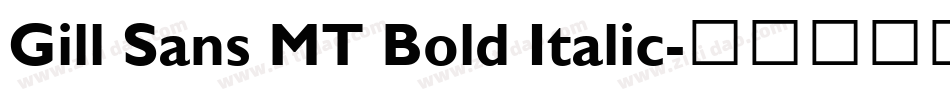 Gill Sans MT Bold Italic字体转换